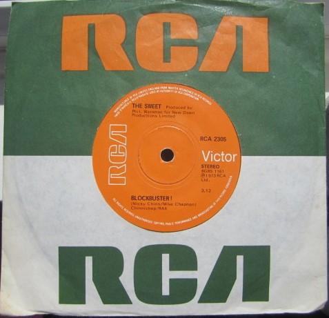 

7inch Record SWEET - Blockbuster ! RCA2305 RCA Victor 1973 UK Rock Used