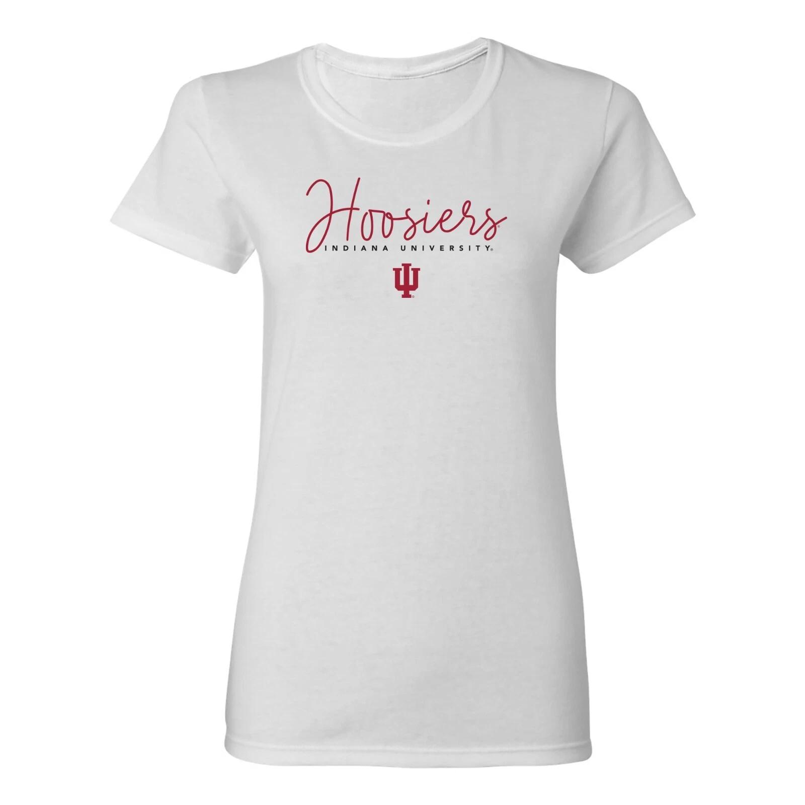 Indiana Hoosiers Thin Script Womens T-Shirt - White XL