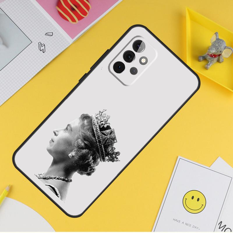 England Queen Elizabeth II For Samsung Galaxy A14 A34 A54 A12 A32 A52 A51 A71 A53 A33 A13 A15 A25 A35 A55 Phone Case