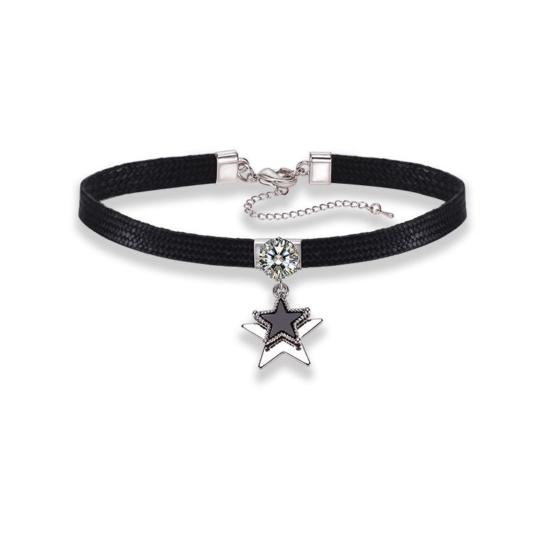 Choker Neckchain Collar Black Sexy Neckband Collar Chain Female Fashion Personality Street Fashion Jewelry