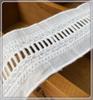 Off-White Lace Trim Embroidery Cloth for Skirt Hem Decoration - Pure Cotton, Double-Locked Edge