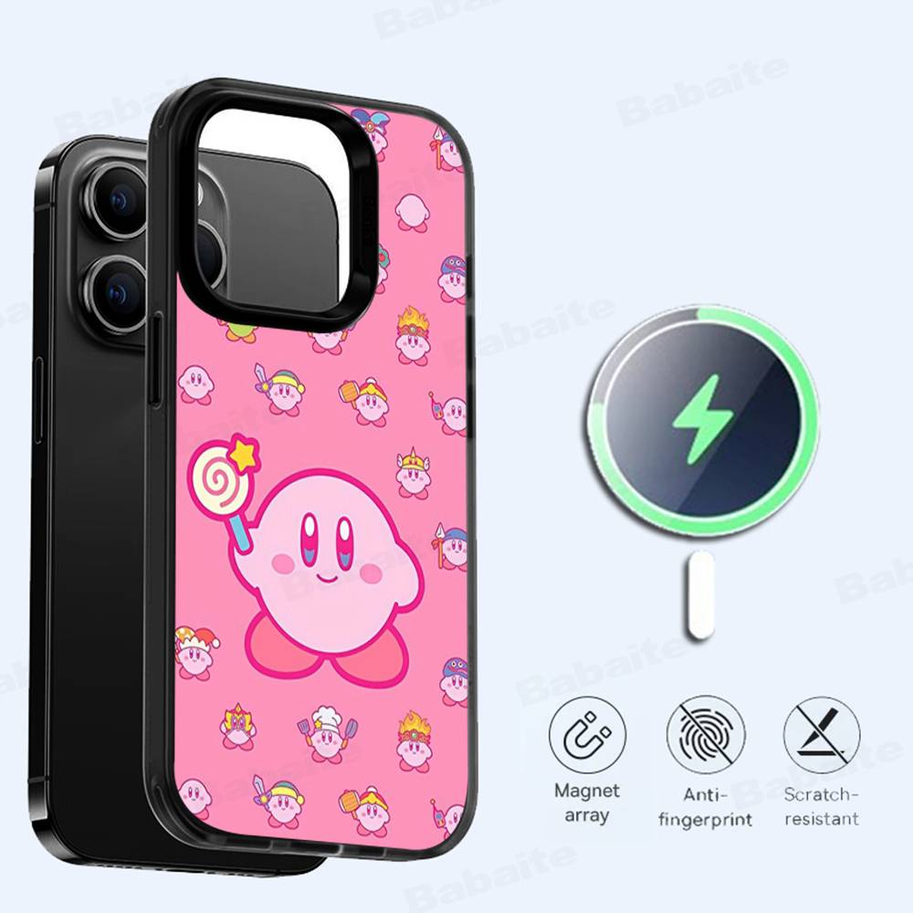 Stars K-Kirby Clear For Magsafe Magnetic Wireless Phone Case For IPhone 11 12 13 14 15 16 17 Pro Max Plus Cover