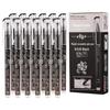 Crystal Blue & Black 0.35mm Erasable Gel Pen - No Residue, Easy-Wipe for Students