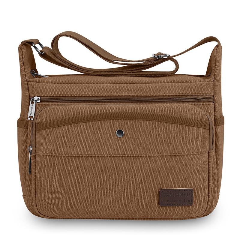 Men's Canvas Crossbody Bag - Durable Casual Shoulder Bag for Daily/Commute (4 Color Options)