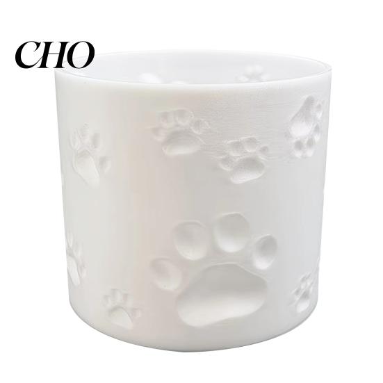 Dust-proof Planter 3D Printed Cat Paw Print Flower Pot, Cute Small Plant Pot for Integrated Molding Flowerpot Desk, Animal Theme Home Office, белый