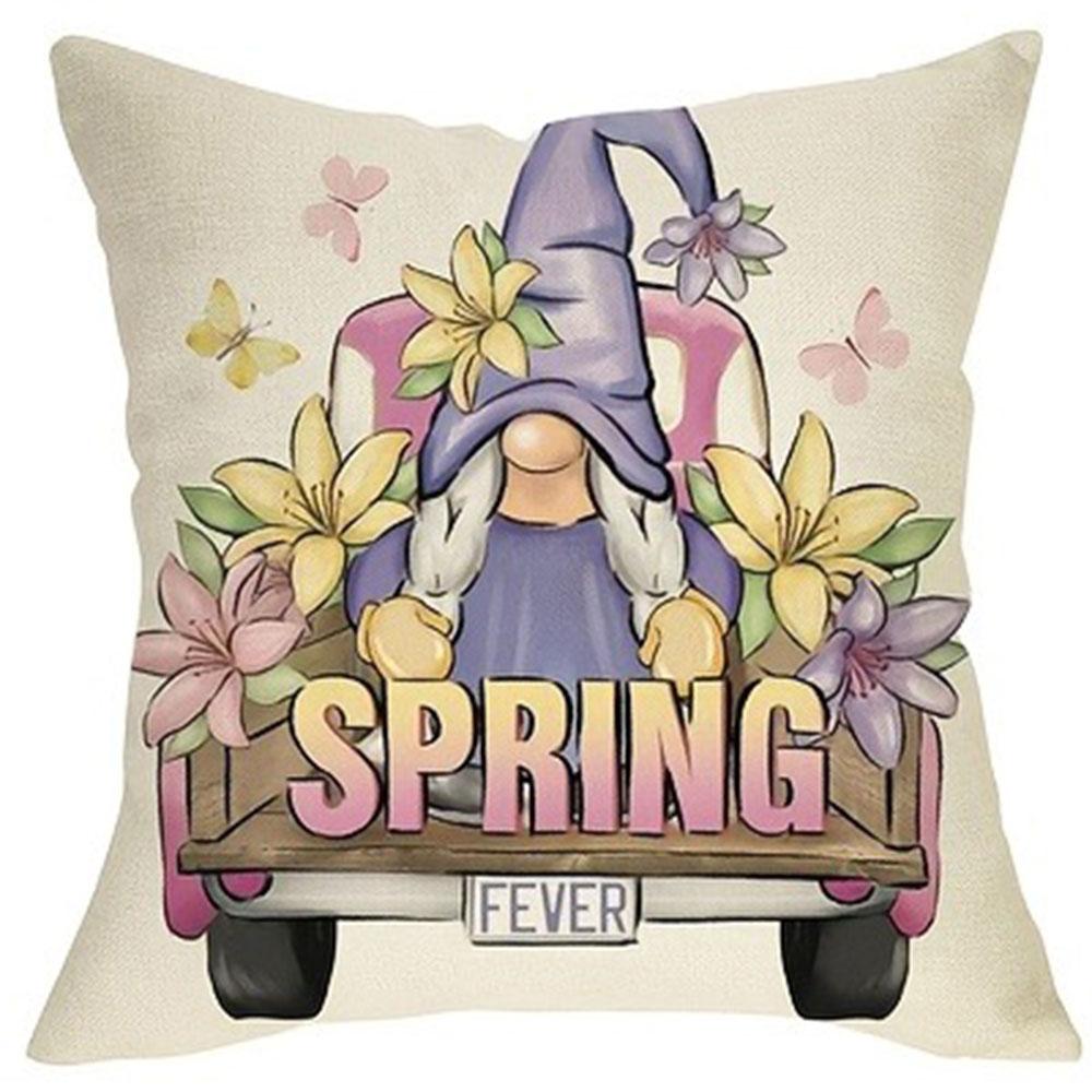 Nordic Dwarf Pattern Home Decor Pillowcase Bedroom Living Room Sofa Decoration Polyester Cushion Cover with Zipper