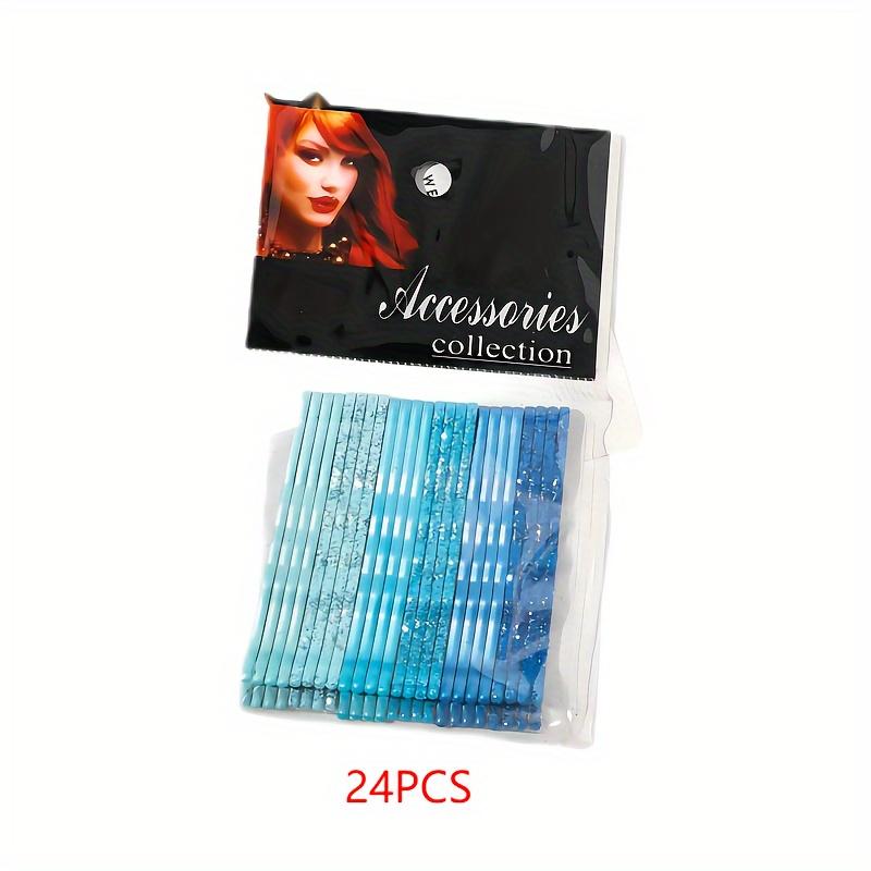 

24pcs Set of Glitter Barrettes, Colorful Enamel Hair Clips, Metallic Wavy Golden Glitter Hairpins, Hairstyling Accessories 24pcs/Pack