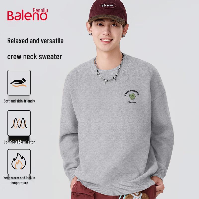 Baleno Men's 2025 Autumn/Winter Round Neck Knit Sweater