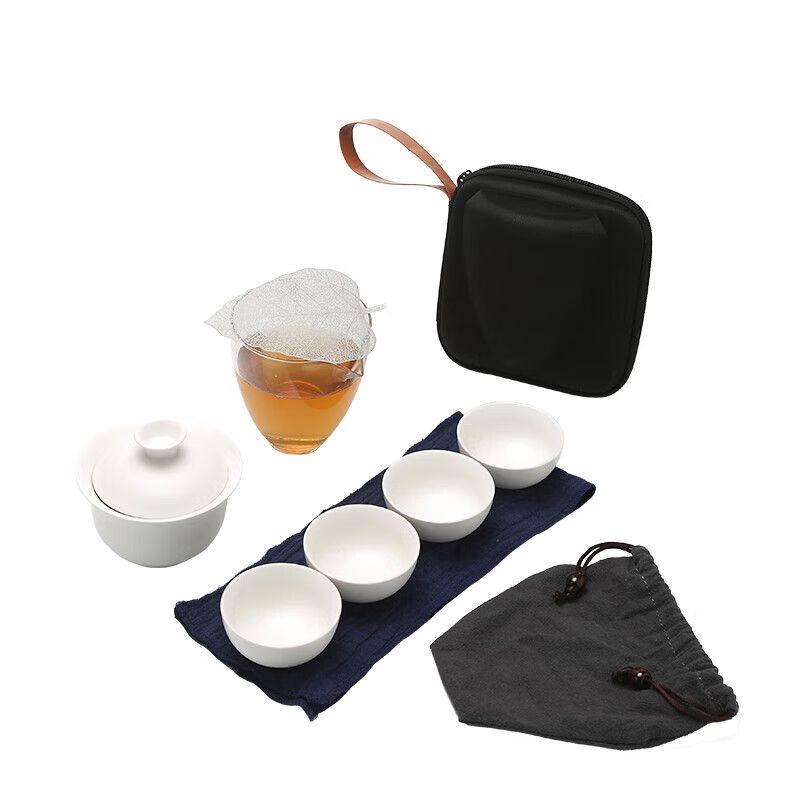 Portable Ceramic Gaiwan Kung Fu Tea Set