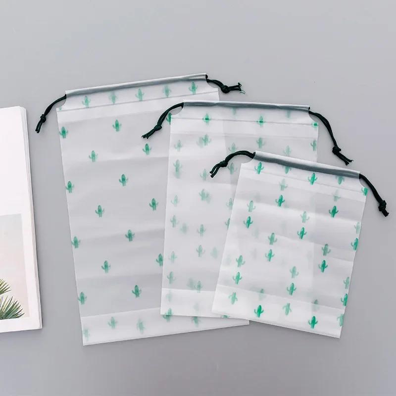 

Women Transparent Drawstring Cosmetic Bag Clear Waterproof Makeup Bag Travel Organizer Bags Clothes Storage Toiletry Wash Pouch S