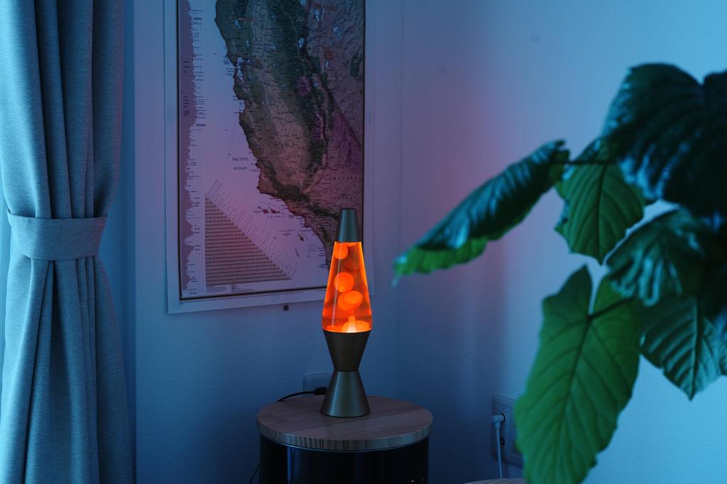 bcl Lava Light Gold x Red Blue Table Lamp