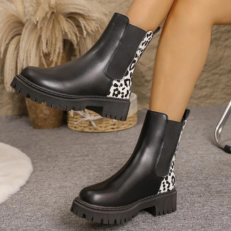 Fashion Ladies Shoes 2025 Fashion Mid-Calf Women's Boots New Leopard Print Modern Boots Women Plus Size Best Seller Shoes for Women