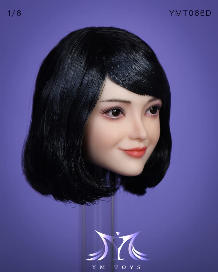 [TOYBARJAPAN] 1/6 Scale Action Figure Head for TBLeague Body, YMTOYS YMT066D Junior Beautiful Girl Smiling Lolita Girl, Asian Female Head