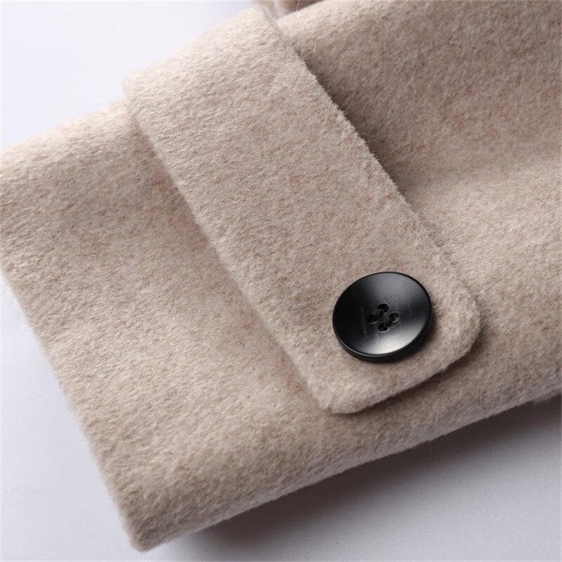 Shangjing Women's Petite Elegant Wool Blend Winter Coat