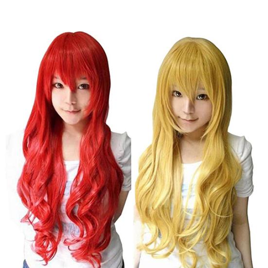 Women Long Curly Big Wavy Hair Popular Colorful Cool Perma-long Cosplay Wig