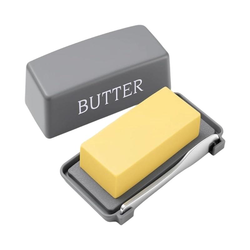 Food Grade Plastic Butter Container With Builts In Cutter Airtights Lid Dishwasher For Freshing Storage Kitchen