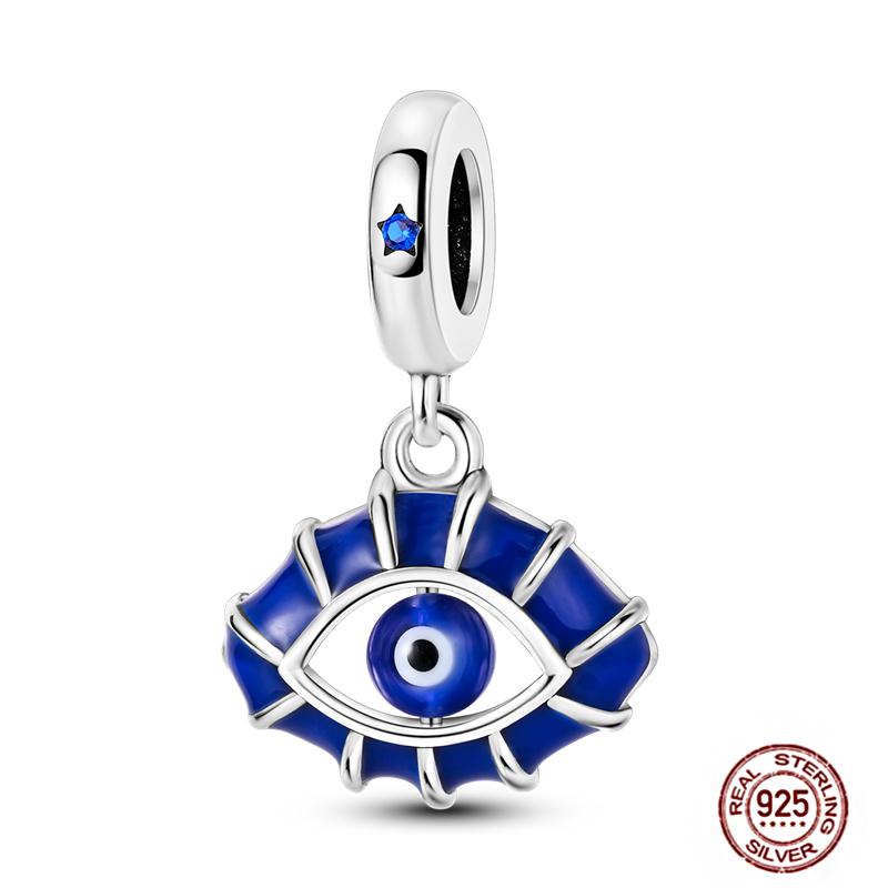 Standard Copper Craft Rotate Devil'S Eye Charms Fit Authentic Bracelet Blue Fatima Hand Palm Spacer Charms Handmade Jewelry Gift