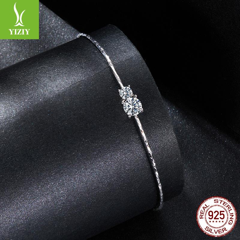 Starlight Sparkling Moissanite Bracelet, Exquisite Simple And Versatile S925 Sterling Silver Moissanite Bracelet
