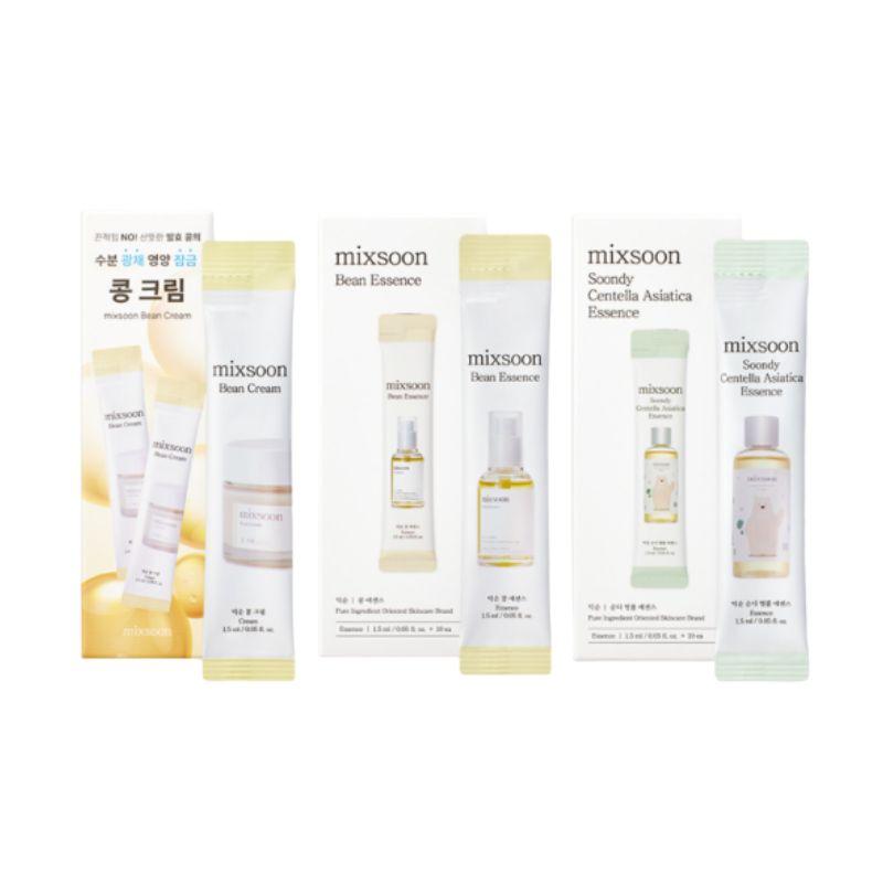 [Mixsoon] Botanical Vitality Trial Kit – Bean & Centella Essence/Cream Collection (30-Pack) 30-Pack(10/10/10)