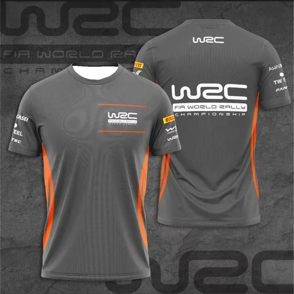 Boy 3D T-shirt  Boy’s and Kids WRC World Rally Championship Graphic Tee Printed Breathable Quick-Dry Family Matching Summer Sports T-Shirt