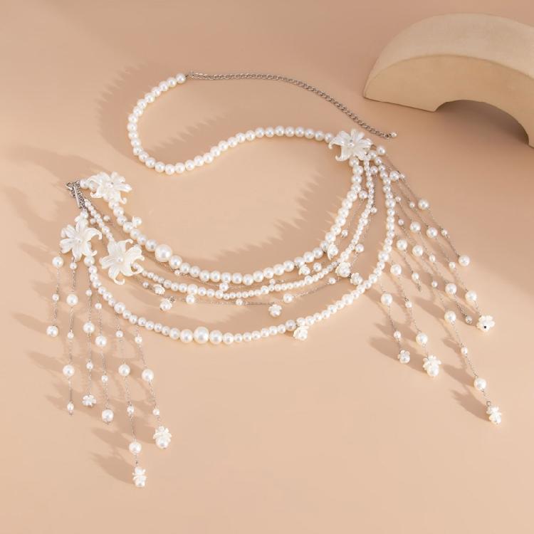 Stylish Women's Imitation Pearls Waist Chain Fashionable Adjustable Bikini Chain Party Body Jewelry for Women Girls