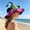 Cappello da Strega con Fiori Vintage Morbido Delicato sulla Pelle Floreale Costume da Palco Cappello Performance Teatrale