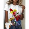 Women's Fashionable Breathable Fun Animals 3d T-shirt Comfortable Soft Breathable Loose Slightly Elastic Summer Plus Size T-shirt
