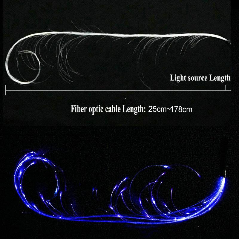 Rechargeable LED Fiber Optic Whip Pixel Light-up Whips Light Flow Toy Perfect for Dance Parties Light Shows Rave EDM Music Show