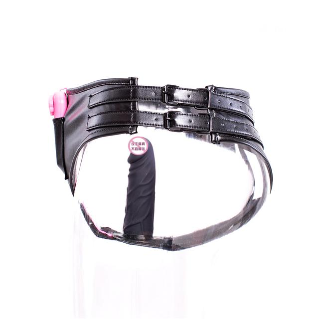 Strapon Doppeldildo Vibrator Höschen, Umschnalldildo Anal Vaginal Plug Keuschheit Penis Slip Sexspielzeug für Frauen Masturbation