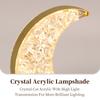Crystal Dimming Led Night Light Touch Control 3D Rechargeable Table Lamp for Girls Study Bedroom Decor Moon Lamp Night Lamp