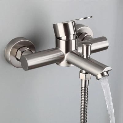 304 Stainless Steel Bathtub Faucet Shower Shower Set Hot and Cold Water Mixing Valve Bathroom Shower Triple Faucet
