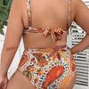 2024 New European and American Plus Size Women's Swimsuit Tankini Fashion Swimsuit
