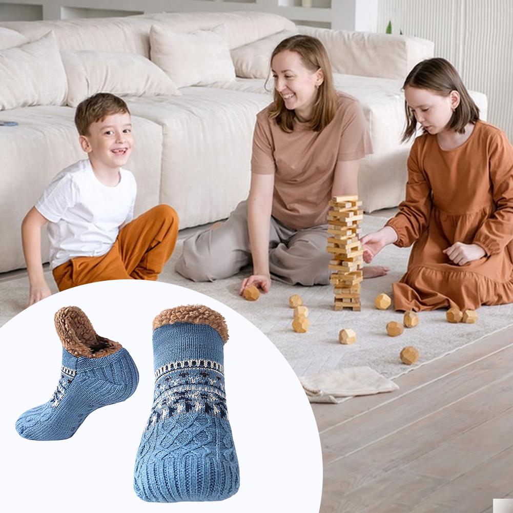 Thermal Women Men Slipper Socks Winter Warm Short Cotton Thickened Home Sleeping Soft Non Slip Grip Fuzzy Floor Sock Fluffy Male