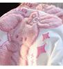 Women's Summer Heavyweight Embroidered Cartoon Rabbit Cotton T-Shirt – Loose, Short-Sleeved Design