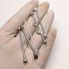 Industrielle Edelstahl-Barbell-Stecker - Horizontale Ohrstecker für Doppelpiercing