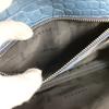 VERSACE logo Bag Clutch Bag with Strap Clutch bag Embossed Leather blue