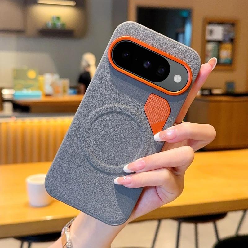 For Google Pixel 10 Pro XL Case Hard PU Magnetic Wireless Charging Protective Back Cover Case For Pixel 10 10Pro XL Phone Shell