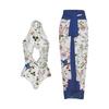 2024 European & American Print One-Piece Swimsuit with Mesh Long Dress