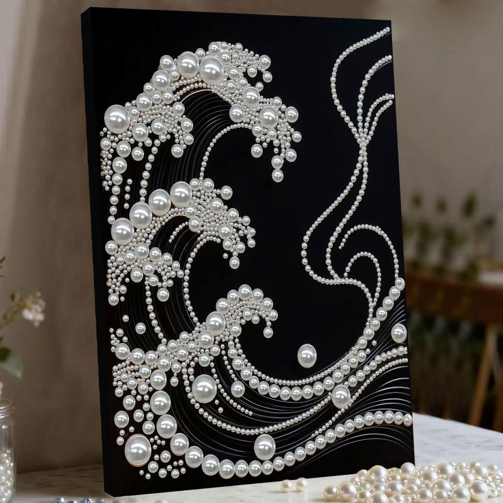 DIY Pearl Gem Art Diamond Painting Kits for Adults/Beginners Gift Home Decor Diamond Painting Gem Art With Frame 30x40cm