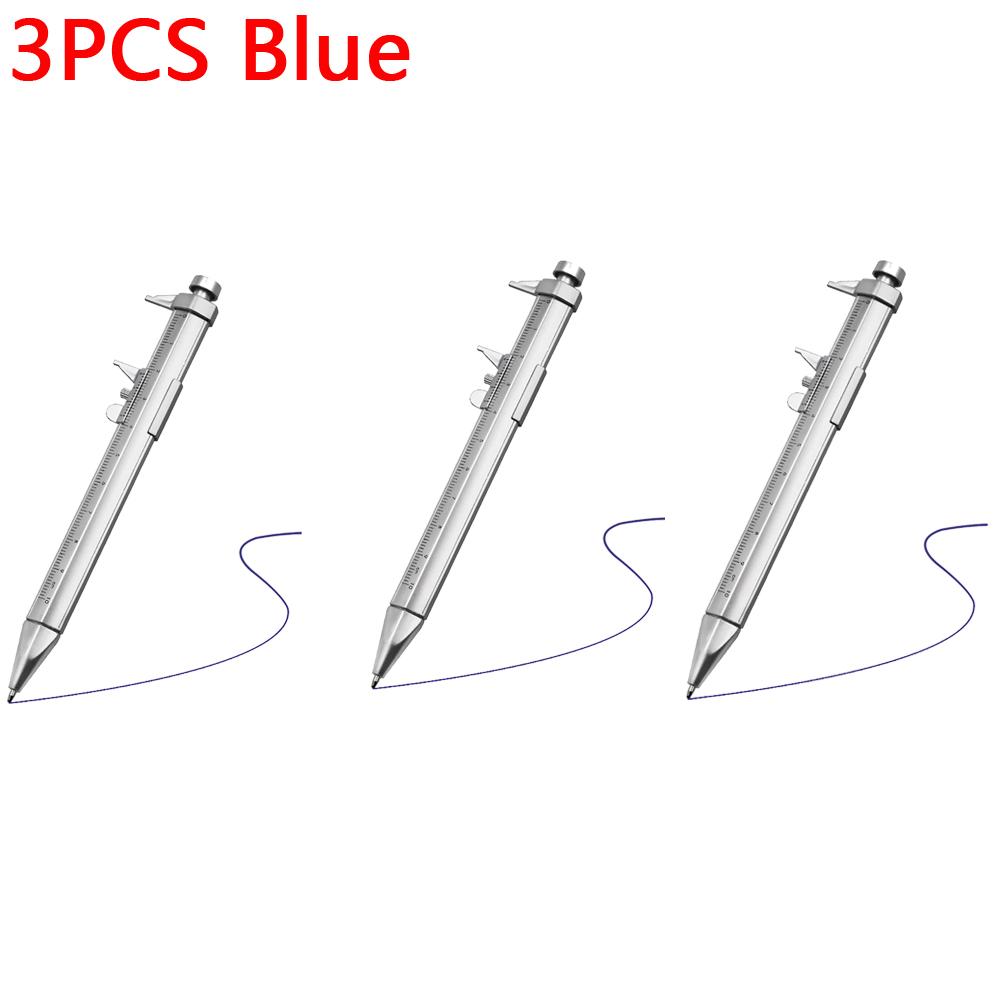 1/2/3/4PCS Multifunction Gel Ink Caliper Pen Vernier Caliper Roller Ball-Point 1.0mm Plastic Student Stationery Measuring Tools