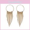 Trendy Style Western Alloy Tassel Dangle Earrings Golden And Silver Colors
