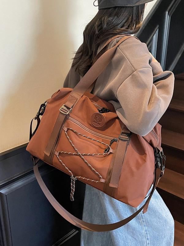 Large Capacity Wet/Dry Separation Fitness Travel Bag - Stylish Portable Handheld & Single Shoulder Crossbody Sports Bag