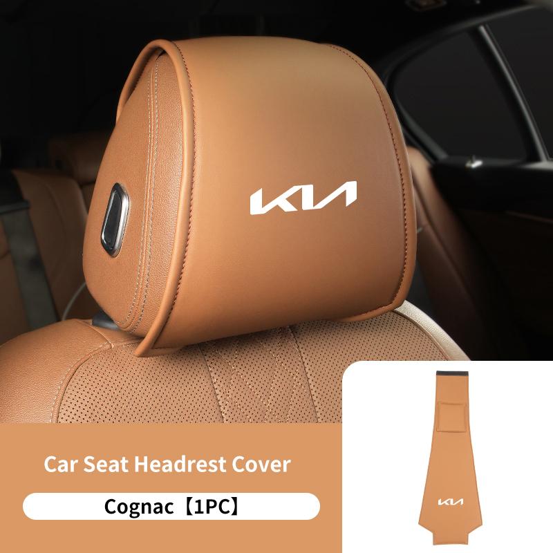 BBDV3 For KIA Car Seat Headrest Leather Protective Pillow Cover Accessories Rio K5 K2 Sportage Ceed Sorento Picanto Stinger Soul