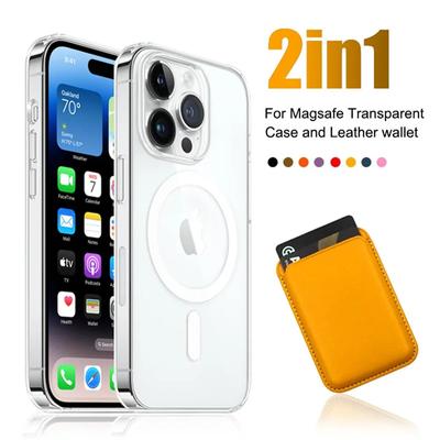 Manyetik Magsafe Cüzdan Telefon iphone için kılıf 13 11 12 14 Pro Max X XR XS 7 8 Artı SE Mini Kart Yuvası Tutucu Darbeye Dayanıklı Kapak