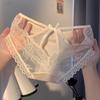 French Satin Lace Panties: Woven Temptation with Breathable Cotton Crotch