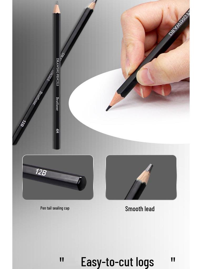 Ben Fan'er 14-Piece Sketch Pencil Set, 4H-14B for Students & Professional Art Drawing