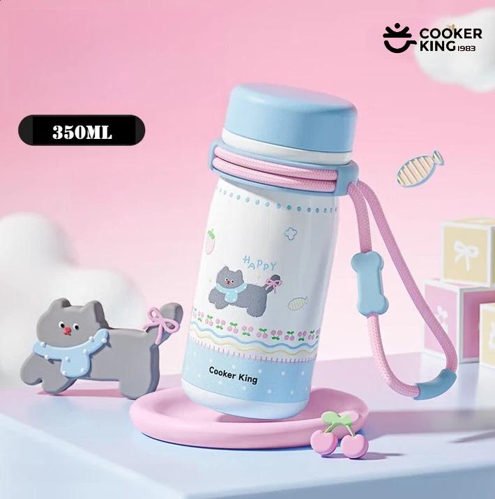 COOKER KING 350ML 316/304 Stainless Steel+PP Portable Cup Mini Insulated Cup Water Bottle Sublimation Water Bottle Coffee Cup 350ml