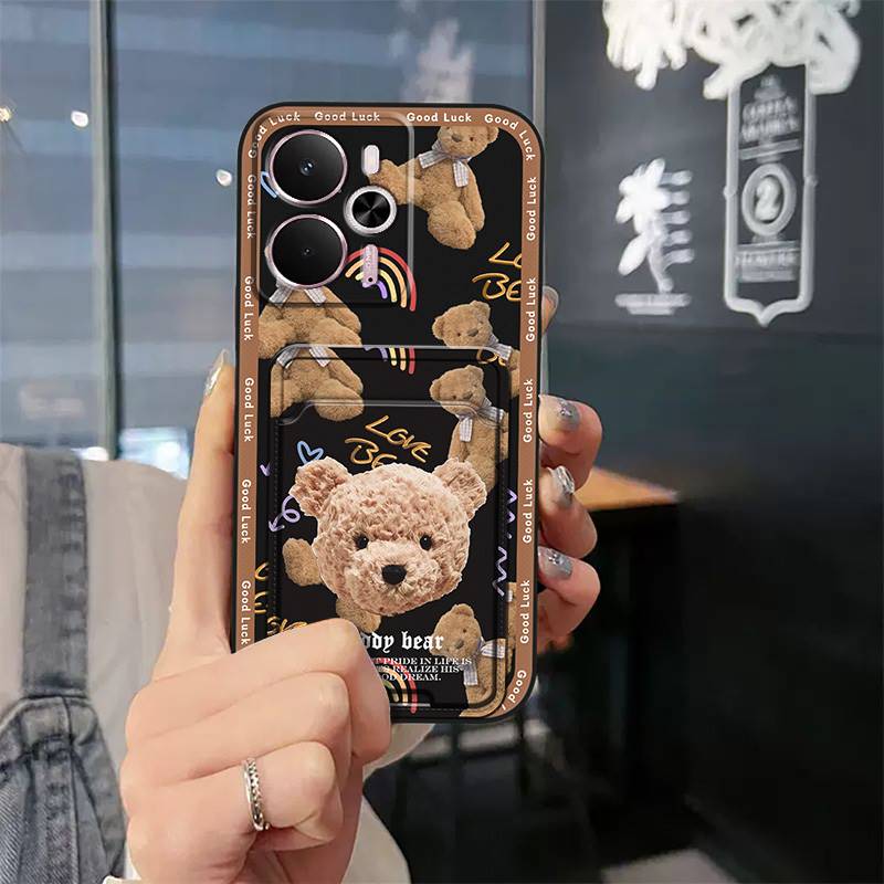 

Card slot TPU Phone Case For Realme 14 5G Global/14T 5G Anti-dust protective Silicone Fashion Design Back Cover Graffiti Cute Realme 14 5G Global