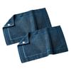 oruTa Bath Mat 2-Piece Set Towel Fabric Imabari Washable Made In Japan Absorbent Quick-Dry 100% Cotton Ryokan Hotel Bath Goods Approx. 69×43cm Navy