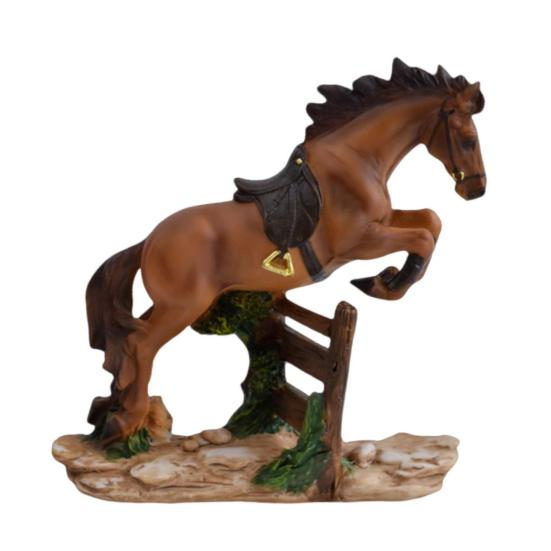 Running Horse Statue Miniature Pony Figurine Resin Simulation Animal Sculpture Home Office Bookshelf Decoration Ornament